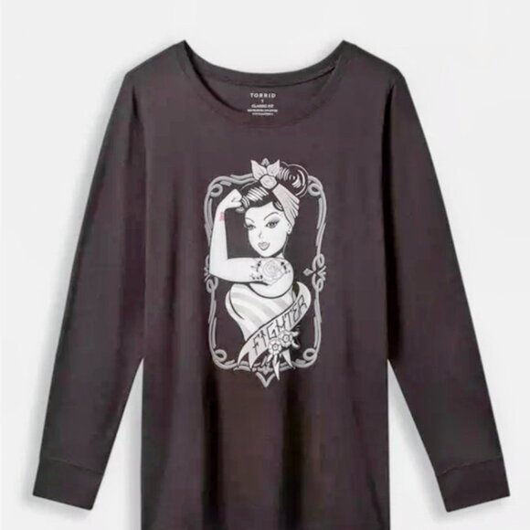 BCA Tattoo Girl Everyday Signature Jersey Crew Neck Long Sleeve Tee - Picture 2 of 5